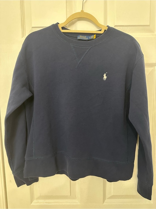 Ralph Lauren Tops - Ralph Lauren Navy Crewneck Sweatshirt with White Pony